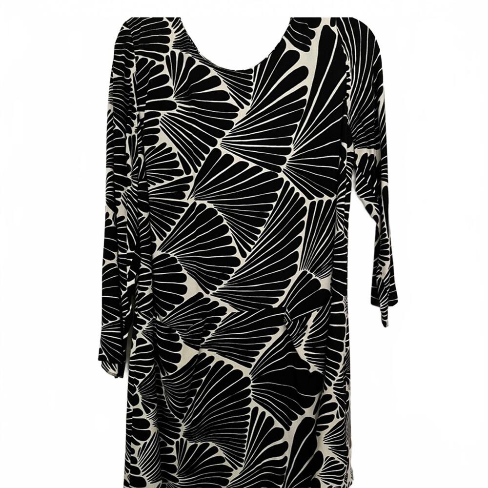 J.Crew Black and Off-White Shift Dress with Pockets